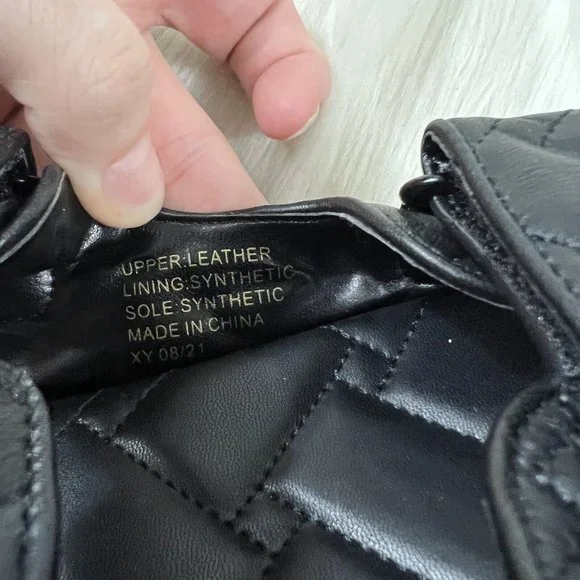 Kurt Geiger Men's Size 43.5 / US 10.5 Black Leather Quilted Orson Slide Sandals - Picture 13 of 13